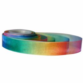 Wärmeübertragungs-/Sublimations-Regenbogen Grosgrain Ribbon, 19mm Organza-Weihnachtsband