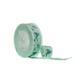 Flach druckte Grün elastisches Band-Seetier-Drucken für Länge der Haar-Bindungs-16mm