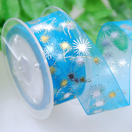 Polyester-Blau bloßes Druckband durch Folien-Silber Parfums, das 19mm Breite verpackt