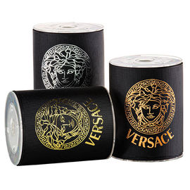Schwarzer Folien-Gold-Versace-Duft, der 75mm Grosgrain-Band verpackt
