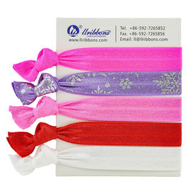 Spandex-bunte Mädchen-Haar-Polyester Spandex-Gummiband-Band-Armbänder