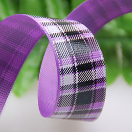 Gewohnheit druckte Grosgrain-Band-Schottenstoff-/Gitter-Band-Dekorations-Bögen für Kleid/Geschenke