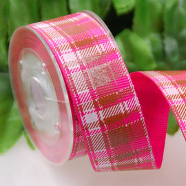 Gewohnheit druckte Grosgrain-Band-Schottenstoff-/Gitter-Band-Dekorations-Bögen für Kleid/Geschenke
