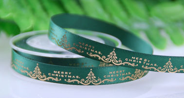 Elegantes Weihnachtsdruckband 9 Millimeter durch Folien-Golddruck für Feiertags-Dekoration