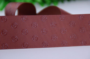 25 Millimeter angehobenes Logo Drucksatin-Band für die Geburtstags-Geschenke, die Dekoration verpacken