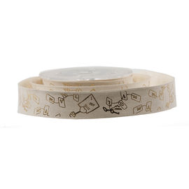 Beige Folien-Gold Druckbaumwollband für das Valentinsgruß-Tagesgeschenk-Verpacken