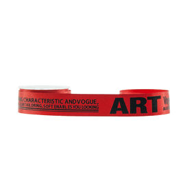 Angehobener Buchstabe Druckbreiten-rote Farbschaden des grosgrain-Band-22mm frei