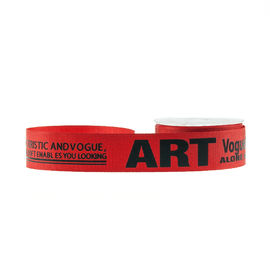 Angehobener Buchstabe Druckbreiten-rote Farbschaden des grosgrain-Band-22mm frei