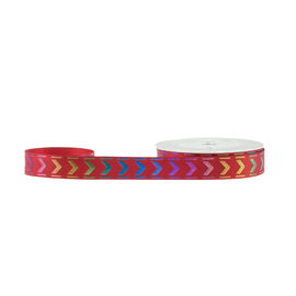 Erdöl-Polymassensatin-Band, 13mm rote Weihnachtsbögen im Freien
