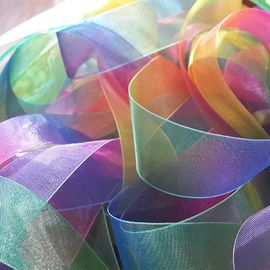 Wärmeübertragungs-/Sublimations-Regenbogen Grosgrain Ribbon, 19mm Organza-Weihnachtsband
