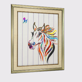 Chinesischer Tierkreis, der zwölf Tier-Pferdeausgangsdekor-Band-Malerei gestaltete Kunst-dekorative Wandbehänge malt