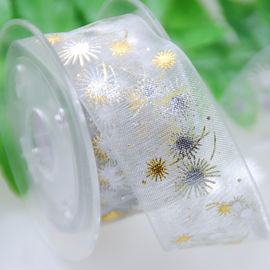 Polyester-Blau bloßes Druckband durch Folien-Silber Parfums, das 19mm Breite verpackt