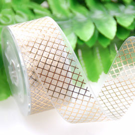 25mm einfaches doppeltes Seitenband, weißes Organza-Band für das Schönheits-Verpacken