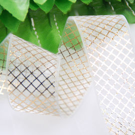 25mm einfaches doppeltes Seitenband, weißes Organza-Band für das Schönheits-Verpacken