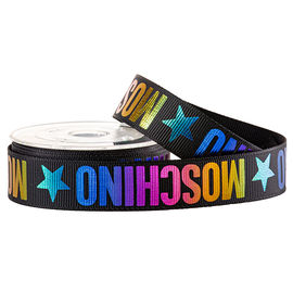 Schwarzes Druckgrosgrain-Band-Folien-Erdöl für das Feriengeschenk-Verpacken