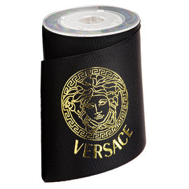 Schwarzer Folien-Gold-Versace-Duft, der 75mm Grosgrain-Band verpackt