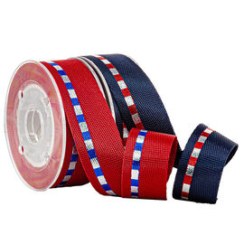 Sport-Schuh-Zusatz-Folien-Silber u. blaues Gold 19-Millimeter-Nylon gesponnenes Band