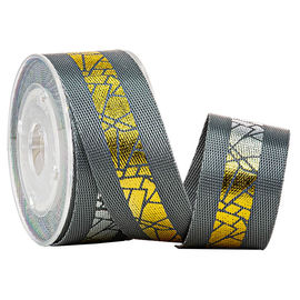 Nylon-des gewebten Materials des Laufschuh-Folien-Goldmuster-25mm Band
