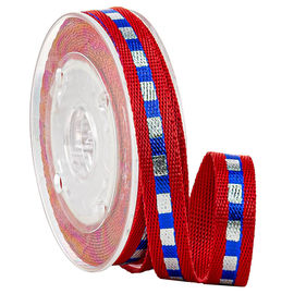 Schmales rotes Druck-des gewebten Materials des Polyester-10MM Band