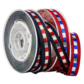 Schmales rotes Druck-des gewebten Materials des Polyester-10MM Band