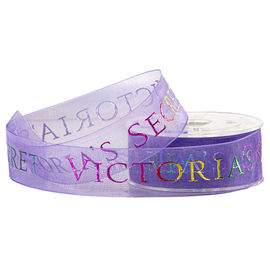 Purpurroter Victoria's Secret-Regenbogen-bloßes Organza-Band