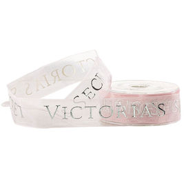 Geschenk-Kästen, die Dekorations-Folien-Silber-Rosa-19MM bloßes Druckband einwickeln