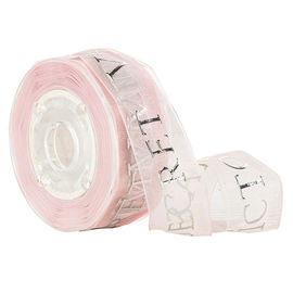 Geschenk-Kästen, die Dekorations-Folien-Silber-Rosa-19MM bloßes Druckband einwickeln